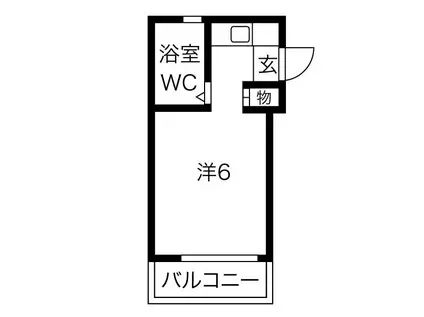 ハートイン元八事(ワンルーム/3階)の間取り写真