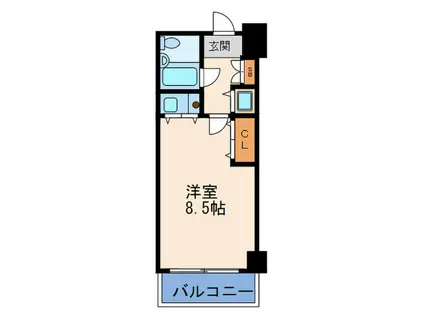 ロイヤルハイツ梅田II(ワンルーム/2階)の間取り写真