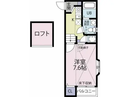 ベネフィスタウン吉塚Ⅰ(1K/1階)の間取り写真