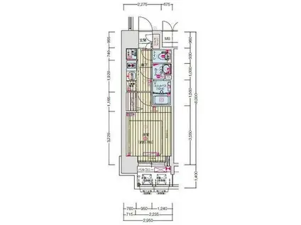 プレサンス鶴舞ファースト(1K/15階)の間取り写真