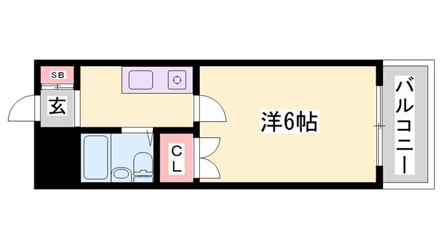 グランドコーポKS(1K/5階)の間取り写真