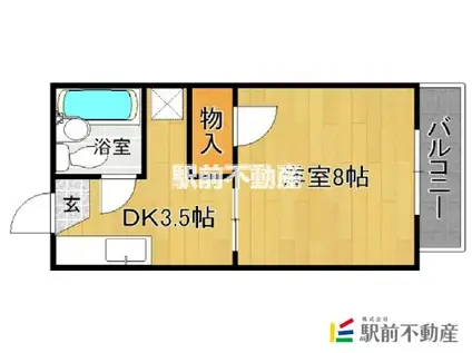 Mビレッジ(1DK/1階)の間取り写真