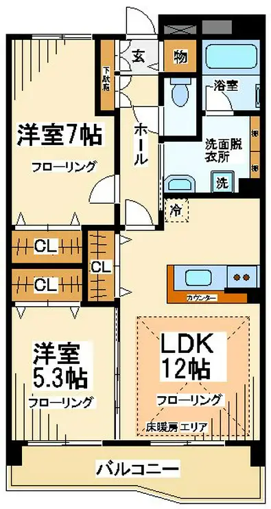 サントル野川 1階階 間取り