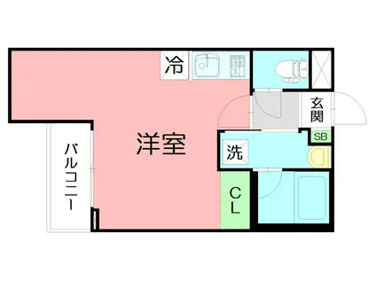 LIFESHIP F ROUGE(ワンルーム/2階)の間取り写真