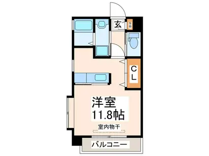 ツール・ド・大江(1K/7階)の間取り写真