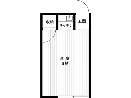 コスモハウス桜新町(ワンルーム/1階)の間取り写真