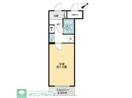 ライオンズマンション東村山第3(1K/4階)の間取り写真