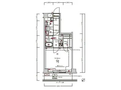 XEBEC京急蒲田(1K/3階)の間取り写真