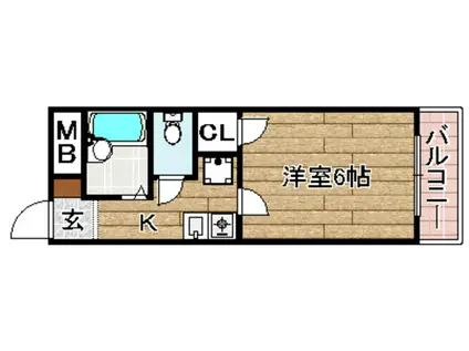 コンフォール高槻(1K/3階)の間取り写真
