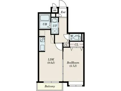 DAZZLE ME(1LDK/2階)の間取り写真