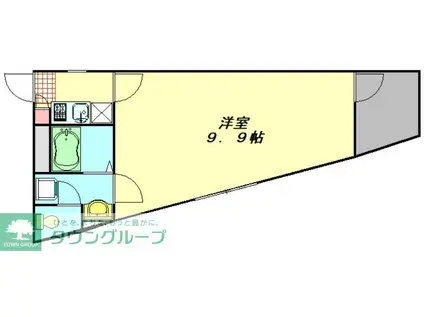 CLASSO春日部(1K/3階)の間取り写真