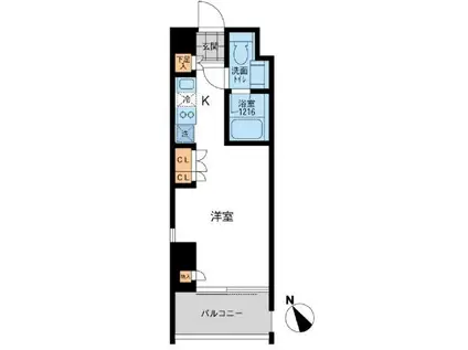 アーデン五反田(1LDK/6階)の間取り写真