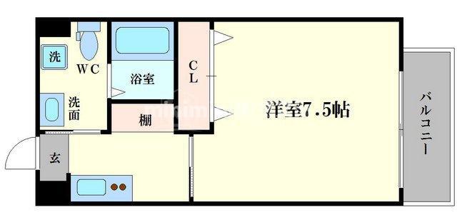 エグゼ西大阪(1K/3階)の間取り写真