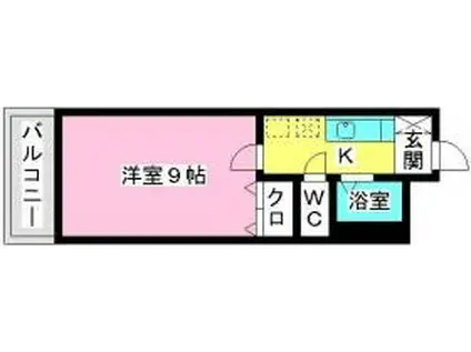 サンライズ香椎II(1K/1階)の間取り写真