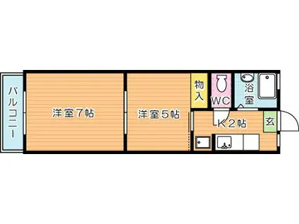 平丘台マンション(2K/3階)の間取り写真