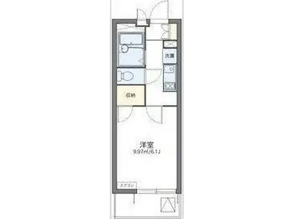 レオパレスノンノ ミーオ(1K/1階)の間取り写真