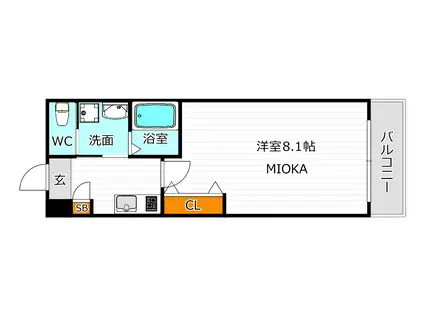 リアコート北田辺(1K/1階)の間取り写真