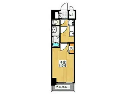 PHOENIX新大阪(1K/3階)の間取り写真