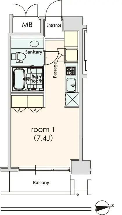 カスタリア芝公園 9階階 間取り