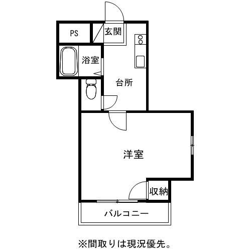 コスタ清武(1K/3階)の間取り写真