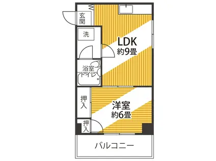 メゾン・ド・コスモ(1LDK/4階)の間取り写真