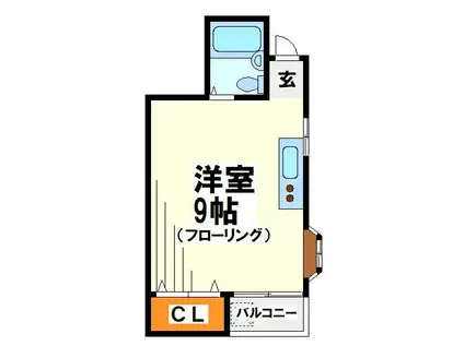 メゾンアザレ(1K/2階)の間取り写真