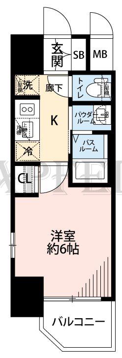 エステムコート大阪ウエスト(1K/3階)の間取り写真