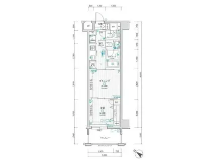 日神デュオステージ三ノ輪(1DK/2階)の間取り写真