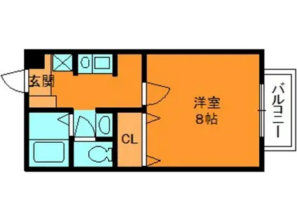 セジュール筒井(1K/2階)の間取り写真