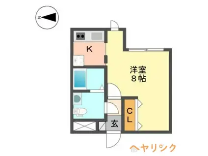 MODULOR社台(1K/2階)の間取り写真