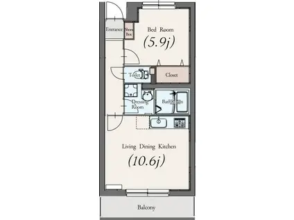 アステリアパレス(1LDK/1階)の間取り写真