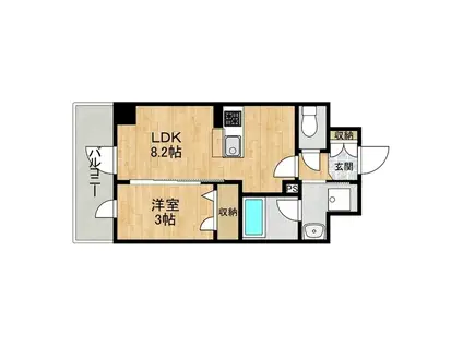 エキスポコンフォート(1LDK/5階)の間取り写真