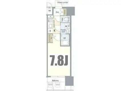 エスリード名古屋サザンプレイス(1K/9階)の間取り写真