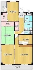 ネスト三吉(3LDK/4階)の間取り写真