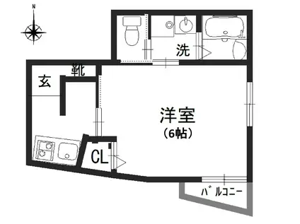 おーりとーりIII(1K/2階)の間取り写真