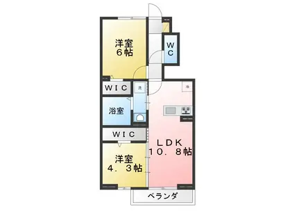 D-ROOM石神井台4丁目PJ A棟・B棟(2LDK/1階)の間取り写真