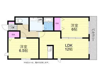 メゾンドフルールⅢ(2LDK/2階)の間取り写真