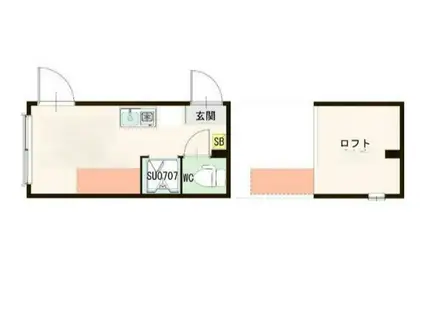 ハーモニーテラス中板橋III(ワンルーム/2階)の間取り写真