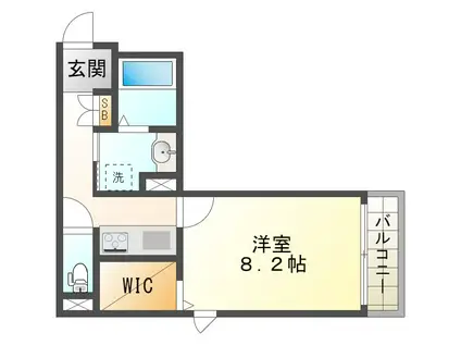 へーベルメゾン垂水区日向(1K/2階)の間取り写真