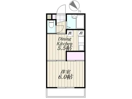 ラフォーレ武尊(1DK/4階)の間取り写真