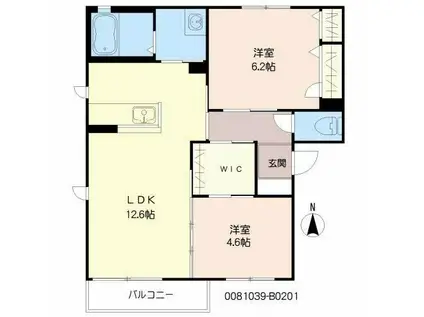 レジェンド  II棟(2LDK/2階)の間取り写真