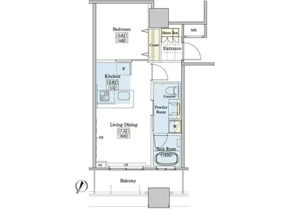 レジディアタワー上池袋(1LDK/11階)の間取り写真