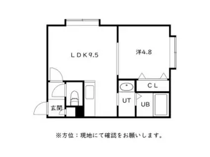 ソティーヌN24(1LDK/3階)の間取り写真