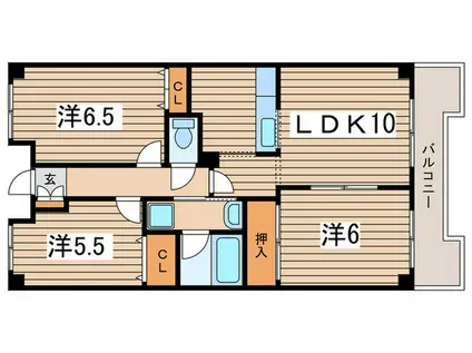 ファミール・セヤ(3LDK/4階)の間取り写真