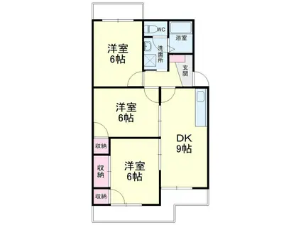 メゾンニューヴィレッジ(3DK/3階)の間取り写真