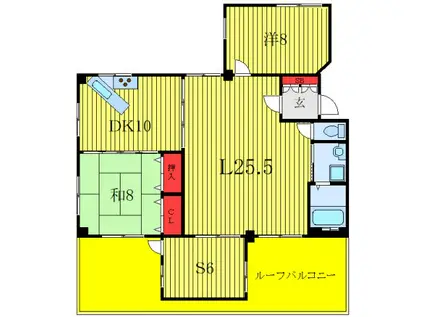 キャッスル小豆沢(2SLDK/2階)の間取り写真