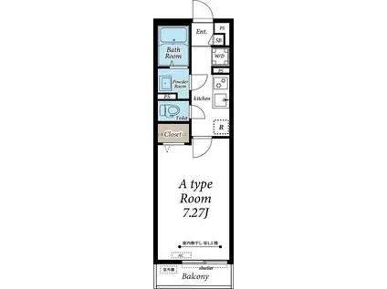 ホワイトオーキッド(1K/3階)の間取り写真