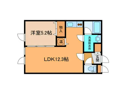 オルネ106 AB(1LDK/2階)の間取り写真