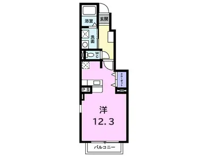 カーサ マリノ(ワンルーム/1階)の間取り写真