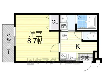 エコモマイ(1K/2階)の間取り写真